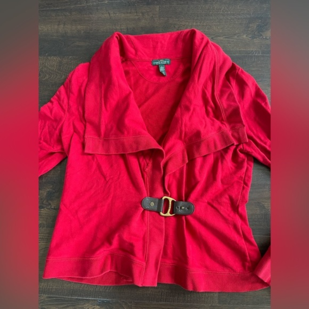 Lauren Ralph Lauren Red Knit‎ Jacket
